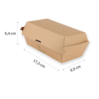 Bio Sandwich-Boxen Club | Kraftpapier/PE, FSC®-Mix, braun, Karton mit 300 Stück - Artikel 417418