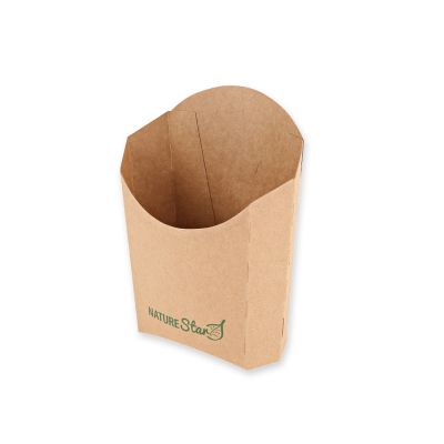 Bio Pommes-Schütten | Kraftpapier/PE, FSC®-Mix,braun ,Karton mit 1000 Stück - Artikel 417721