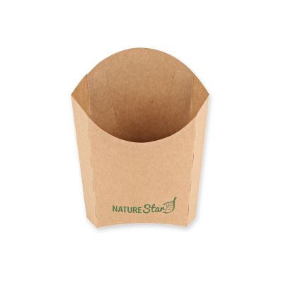 Bio Pommes-Schütten | Kraftpapier/PE, FSC®-Mix,braun ,Karton mit 1000 Stück - Artikel 417721