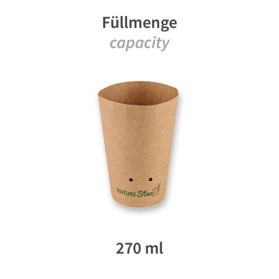 Bio Snackboxen | Kraftpapier/PE, FSC®-Mix, 270 ml, braun - Karton mit 1000 Stück - Artikel 417927