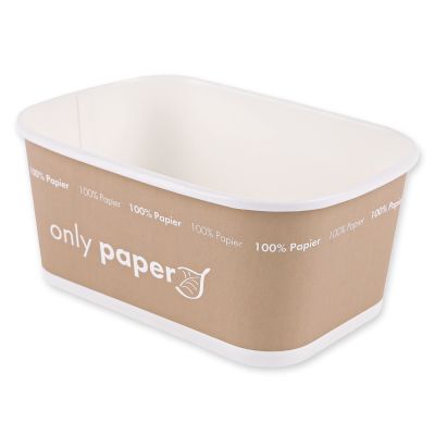 Bio Schalen Takeaway Only Paper | Pappe, Karton mit 300 Stück - Artikel 418410