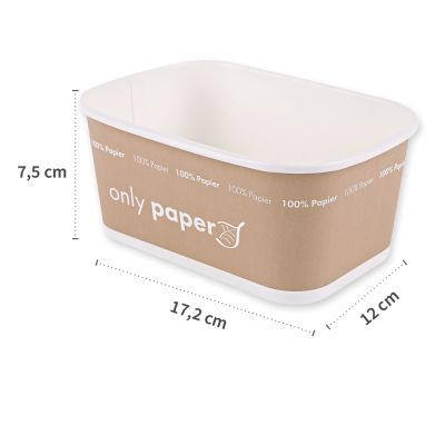 Bio Schalen Takeaway Only Paper | Pappe, Karton mit 300 Stück - Artikel 418410
