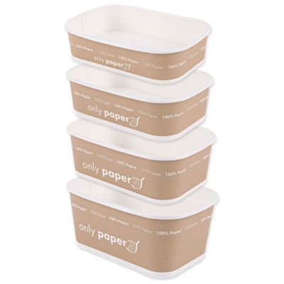 Bio Schalen Takeaway Only Paper | Pappe, Karton mit 300 Stück - Artikel 418410