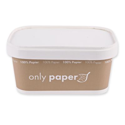 Bio Deckel Only Paper für Schalen Takeaway | Pappe, weiss, Karton mit 300 Stück - Artikel 418416