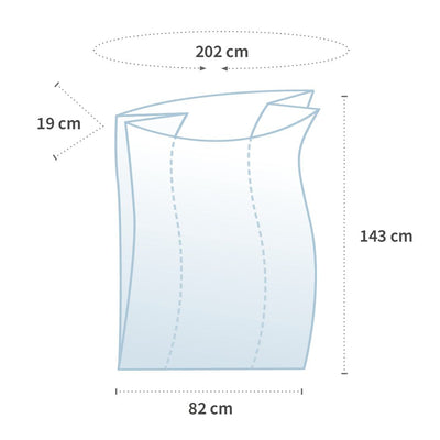 Großvolumen Abfallsäcke, 360 l - 42 my | LDPE, blau - Karton mit 1 x 210 Stück