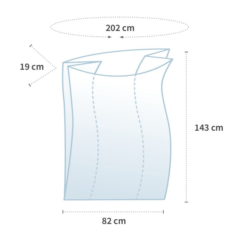 Großvolumen Abfallsäcke, 360 l - 42 my | LDPE, blau - Karton mit 1 x 210 Stück