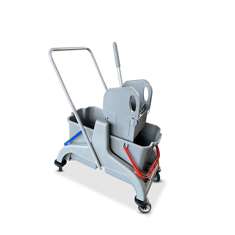 Doppelfahrwagen ECO Kunststoff grau 2 x 18 l