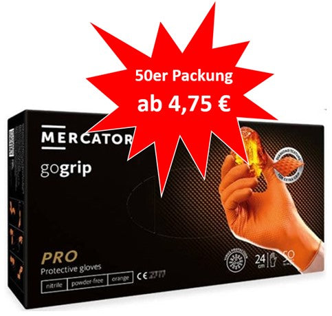 MERCATOR gogrip-pro Premium Nitril Schwarz, XL 50er Packung