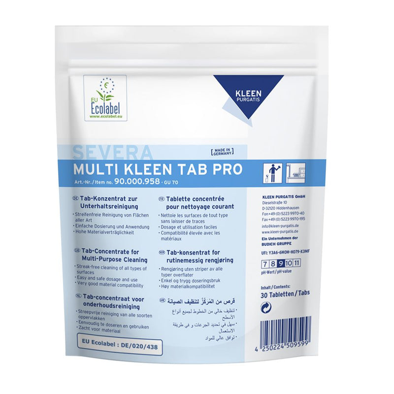 Kleen Purgatis Severa Multi Kleen Tab Pro, Unterhaltsreiniger Tabs, blau