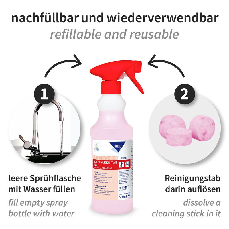 Kleen Purgatis Sanivex Multi Kleen Tab Pro, Sanitärreiniger Tabs, rot