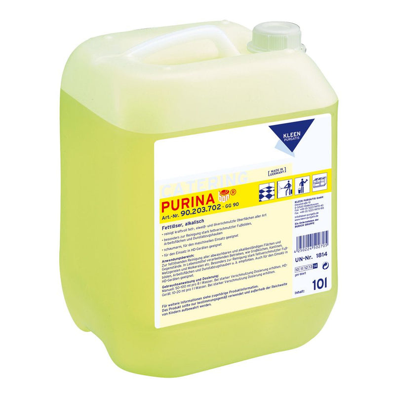 Kleen Purgatis Purina alkalisch, Fettlöser | Kanister, gelb - Karton mit 1 Stück á 10 l