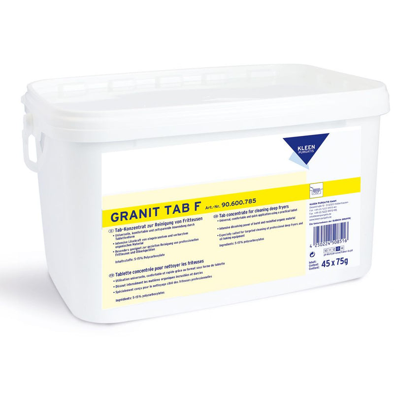 Kleen Purgatis Granit Tab F, Fritteusenreiniger Tabs, weiß - Karton mit 45 Stück (45 x 1 Stück)