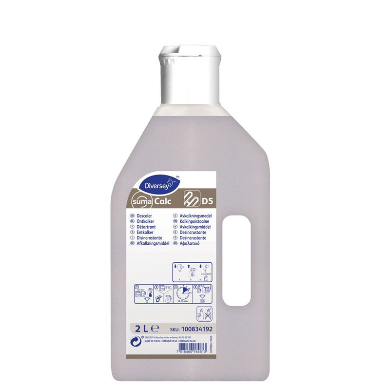 Diversey Suma Calc D5, Kalkentferner, transparent - Karton mit 6 Flaschen á 2 l