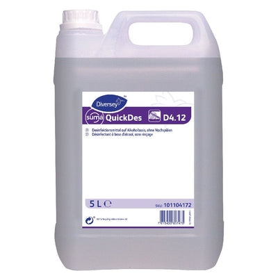 Diversey Suma QuickDes D4.12, alkoholisches Schnelldesinfektionsmittel, transparent