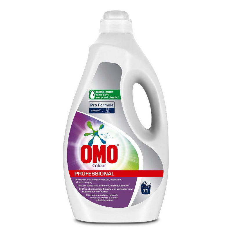Diversey Omo Professional Colour, Flüssigwaschmittel für Buntwäsche, weiß - Karton mit 2 Stück á 5 l