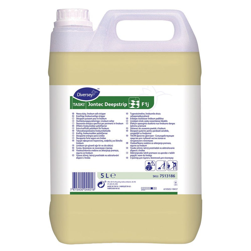 Diversey TASKI Jontec Deepstrip F1j, Grundreiniger, transparent - Karton mit 2 Kanistern á 5 l