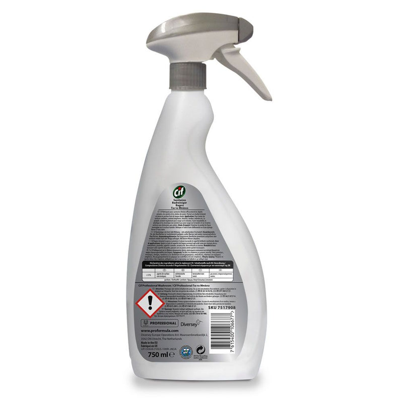 Diversey Cif Professional Badreiniger 2in1, weiß - Karton mit 6 Flaschen á 0,75 l