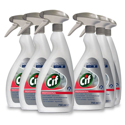 Diversey Cif Professional Badreiniger 2in1, weiß - Karton mit 6 Flaschen á 0,75 l