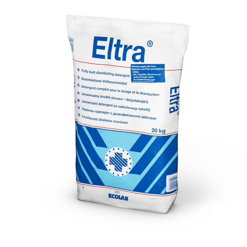 Ecolab Eltra, Desinfektions-Vollwaschmittel, weiß - Karton mit 1 Stück