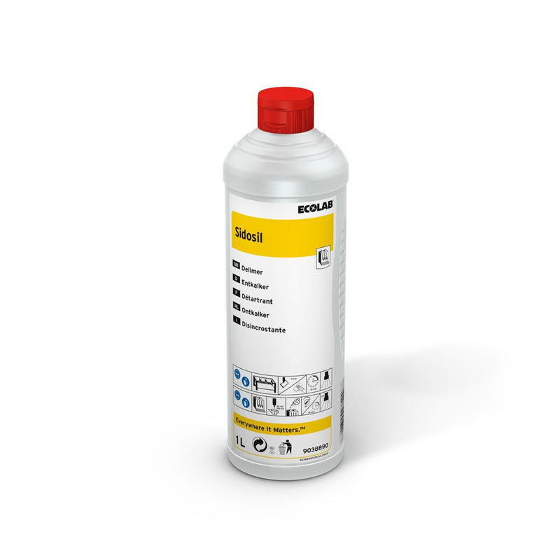 Ecolab Sidosil, Entkalker, weiß - Karton mit 6 Flaschen á 1 l