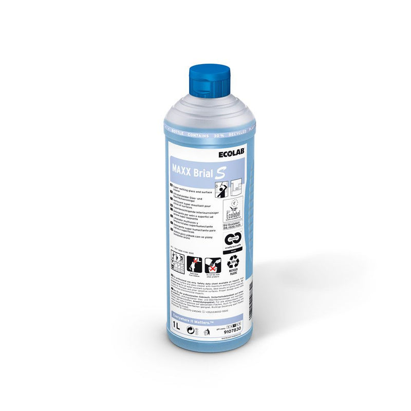 Ecolab MAXX Brial S, Glas- und Oberflächenreiniger, blau