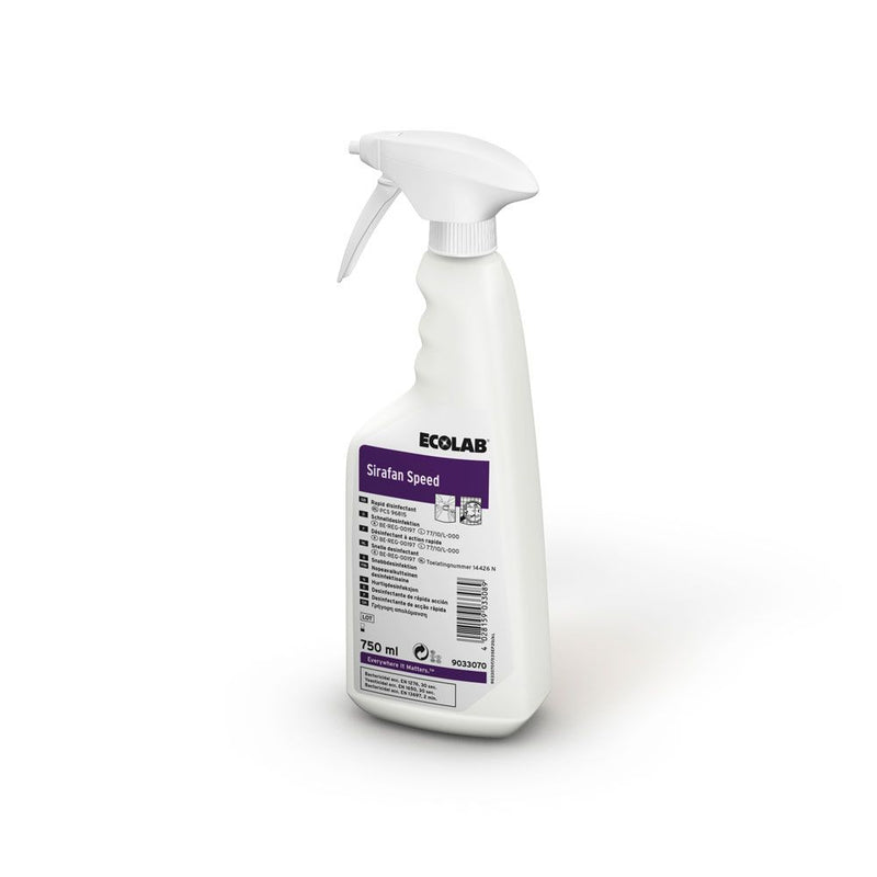 Ecolab Sirafan Speed, Schnelldesinfektion, weiß - Karton mit 6 Flaschen á 1 l