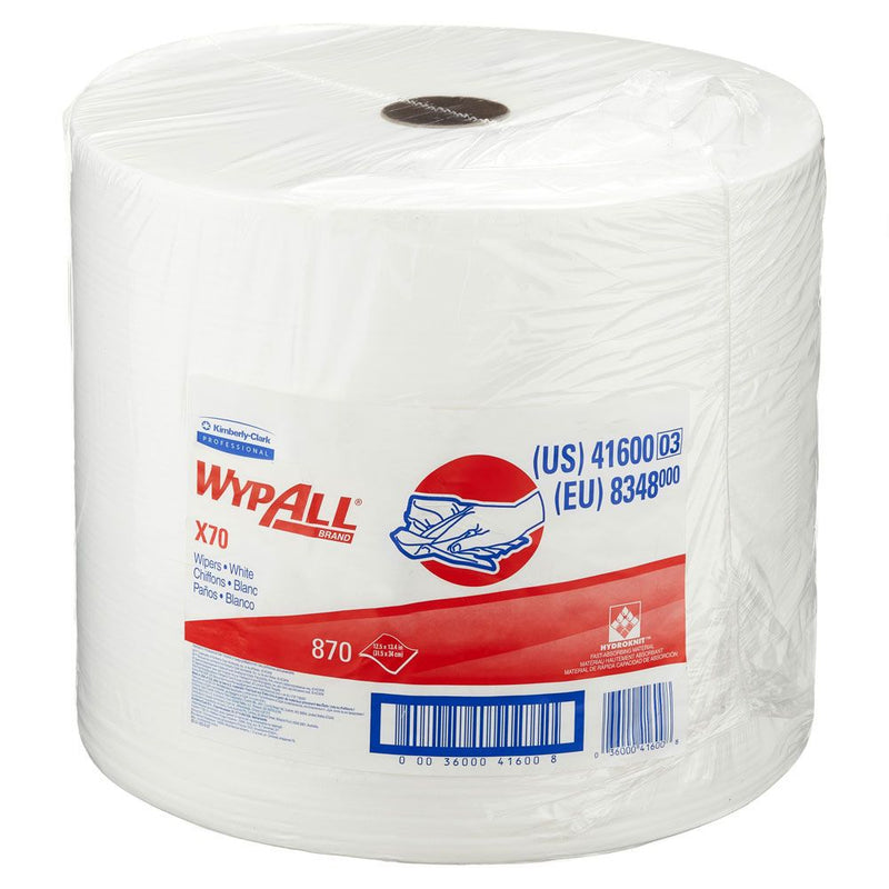 WypAll® X70 Wischtücher, 1-lagig, Rolle, weiß - Karton mit 1 Rolle (1 x 870 Blatt)