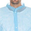 Besucherkittel Light mit Druckknöpfen aus PP blau 100er Pck.