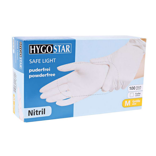 Nitrilhandschuhe Safe Light Weiß - Karton mit 10 Päckchen á 100 Stück