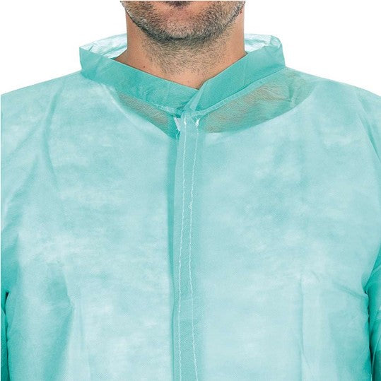 Besucherkittel Light mit Klettverschluss aus PP grün 100 Stck